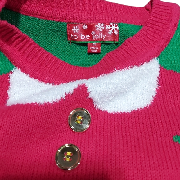 To Be Jolly Women's Christmas Sweater Size Medium EUC - Picture 3 of 7